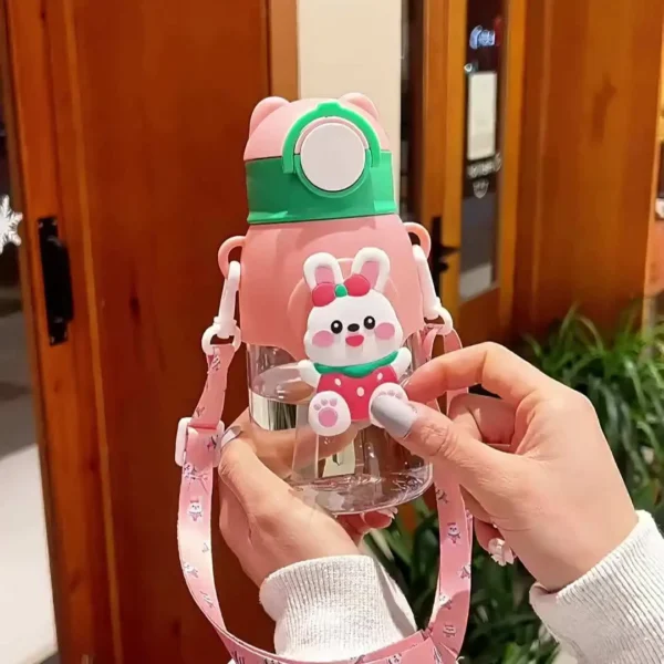 600Ml Sevimli Karikatür Okul Su Matarası
